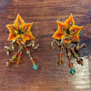 Lunch at the Ritz “Tiger Lilly” Clip-On Earrings